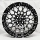 RIN 16X7.5 4-100/108 R1 SPORT LG22 BMF+BLACK CLEAR BLACK COATING ET33 CB67.1