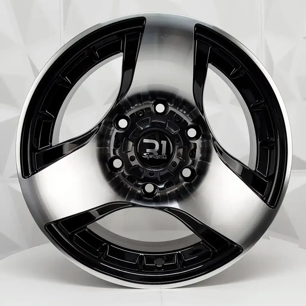 RIN 15X8 5-114.3 R1 SPORT DX020 BLACK MACHINE FACE ET0 CB83