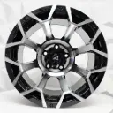RIN 15X10 5-114.3 R1 SPORT X077 BLACK MACHINE FACE ET-44 CB83