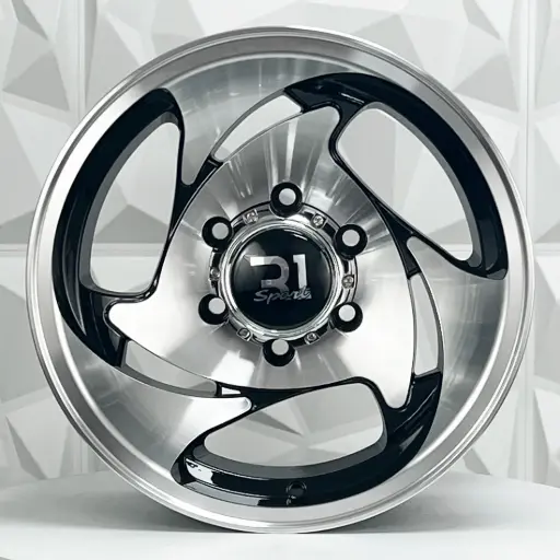 [156765] RIN 15X8 6-114.3 R1 SPORT 1070 BLACK MACHINE FACE MACHINE LIP ET-15 CB73.1